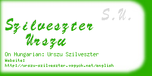 szilveszter urszu business card